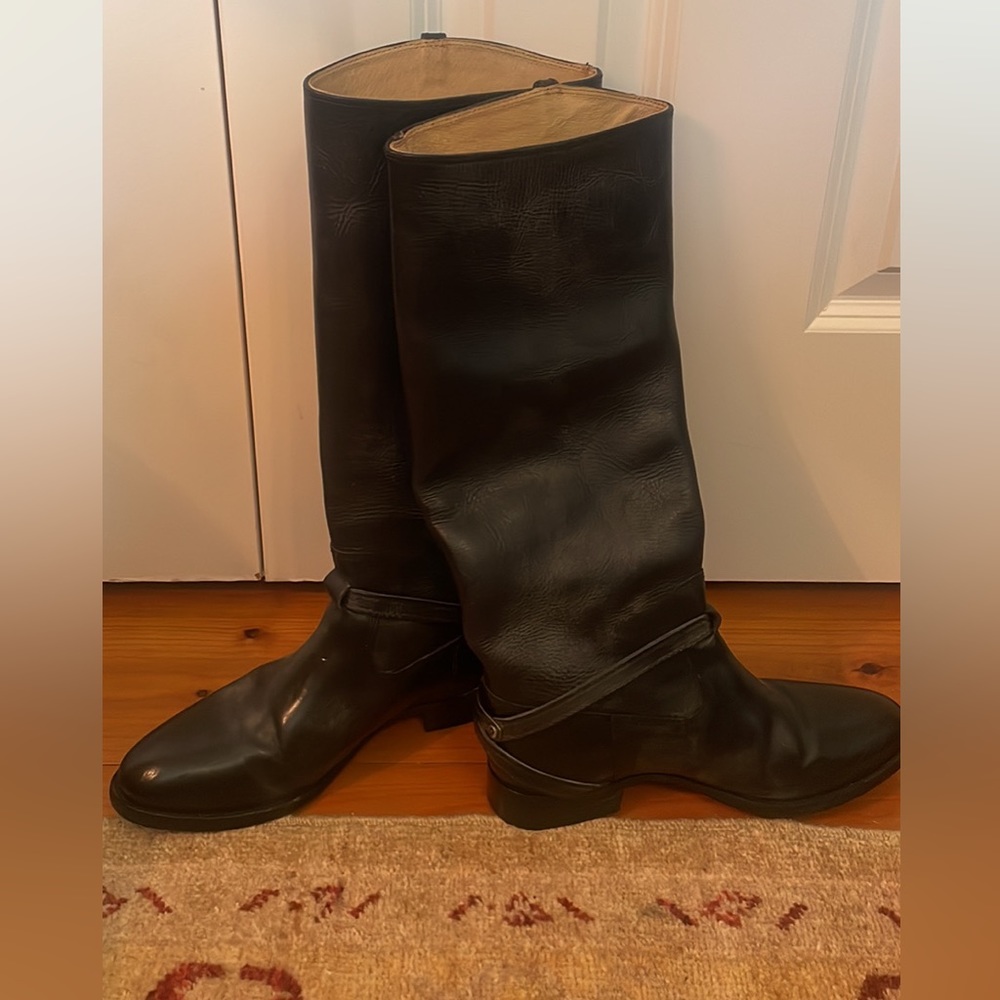 Frye black western style riding boots